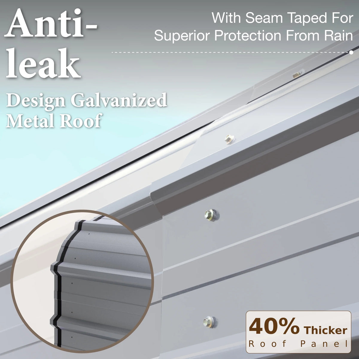 20 x 20 ft Metal Carport with Galvanized Steel Roof H583