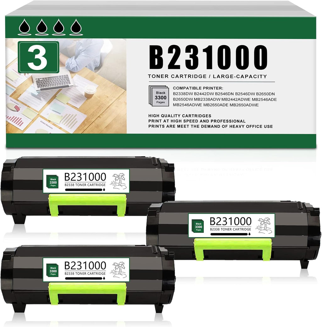 3PK Black Remanufactured Toner Cartridge U760856