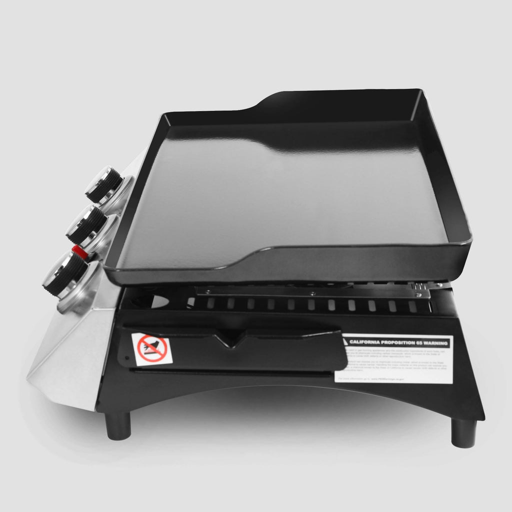 Portable 3-Burner Propane Gas Grill Griddle D284795