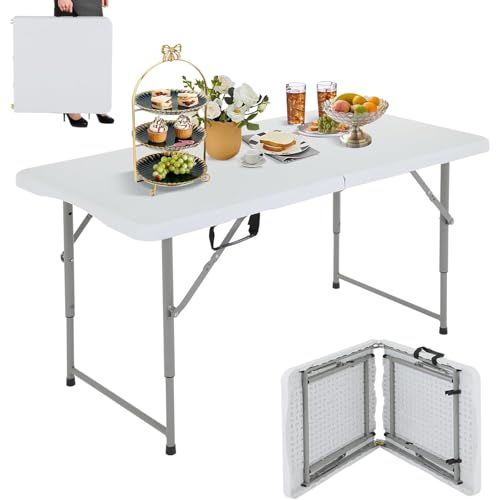 6 Ft Black Fold-in-Half Folding Table Y26980