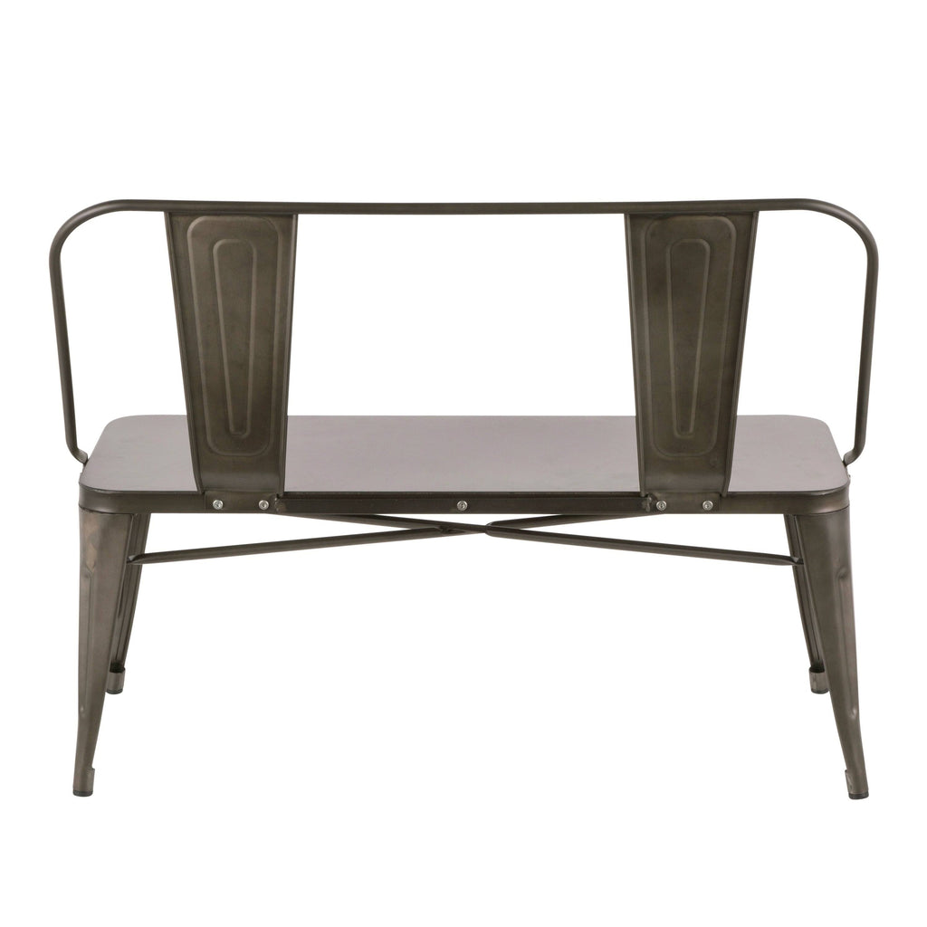 Antique Industrial Metal Bench C692133