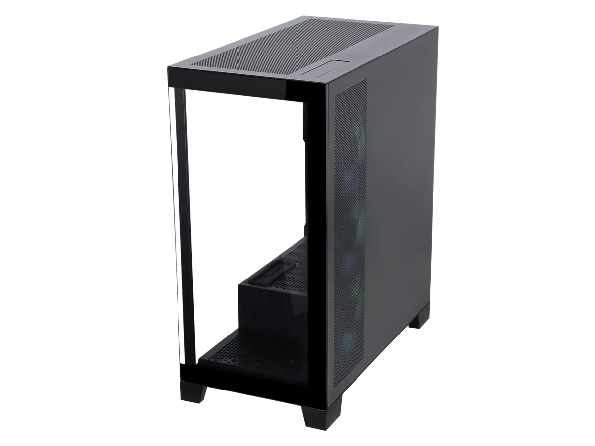 Black Dual USB3.0 and Type C Tempered Glass ATX Mid Tower Gaming Computer Case with 4 x 120mm ARGB Fans A11403