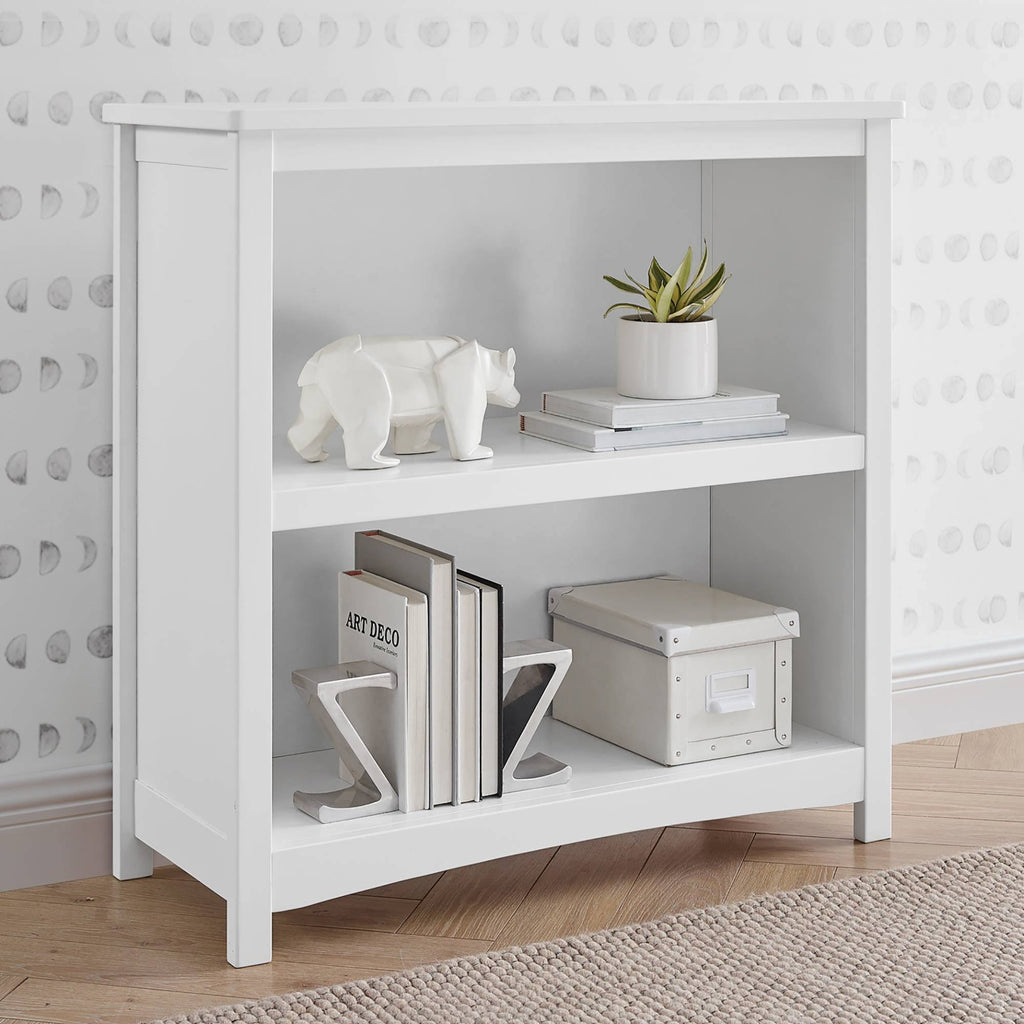Bianca White 2-Shelf Bookcase L298838