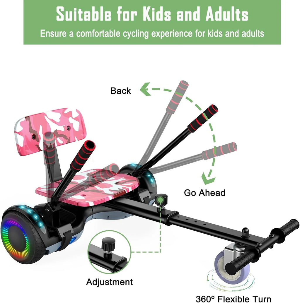 6.5 Two Wheel Self Balancing Scooter with Seat Attachment W500