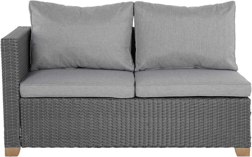 Gray Wicker Outdoor Love Seat Y2524