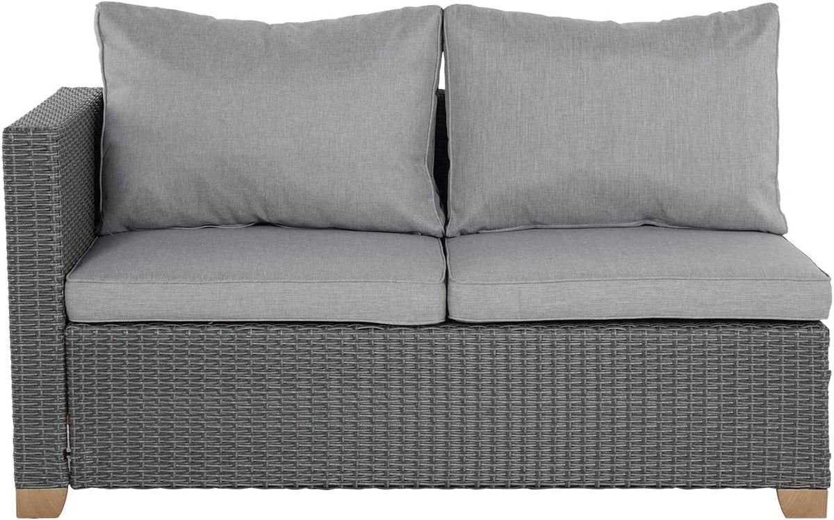 Gray Wicker Outdoor Love Seat Y2524