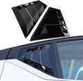 Racing Style Rear Side Window Louvers Air Vent Scoop Cover Blinds Carbon Fiber Black E656666