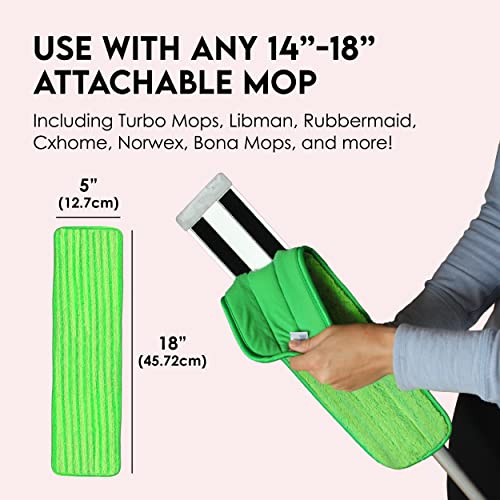Microfiber Mop Pads 4 Pack Reusable Washable Cloth Mop Head 18 Inch Z88220