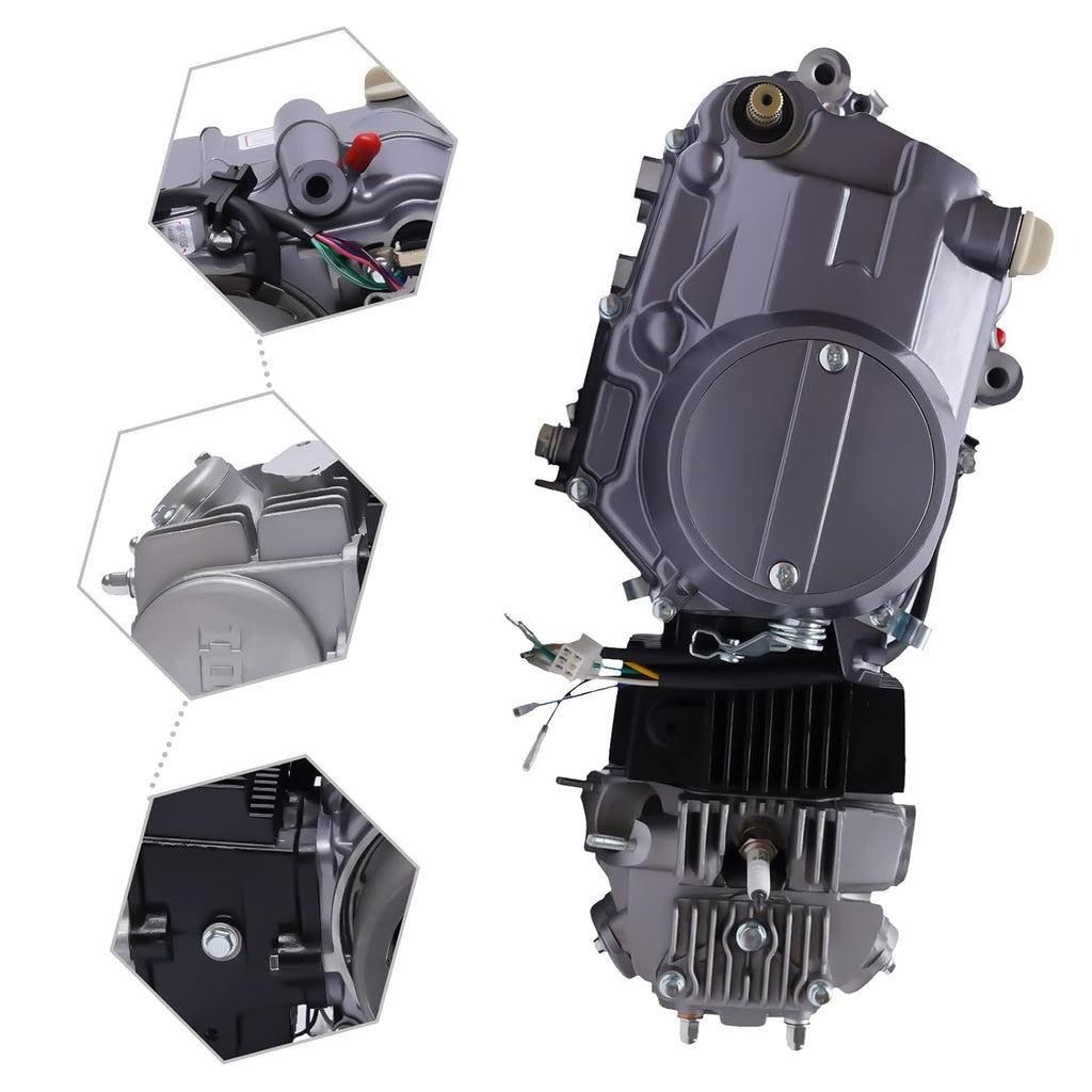 140CC 4 Stroke Engine Racing Motor Kit for Pit Dirt Bike CDI Kick Starter Manual Clutch Horizontal Single Cylinder 4 Speed D553