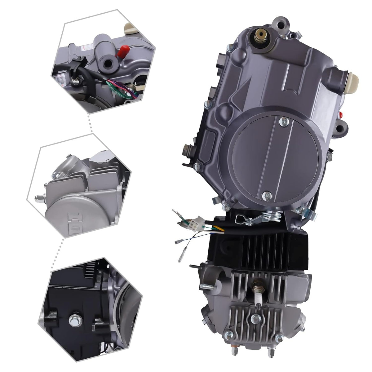 140CC 4 Stroke Engine Racing Motor Kit for Pit Dirt Bike CDI Kick Starter Manual Clutch Horizontal Single Cylinder 4 Speed D553