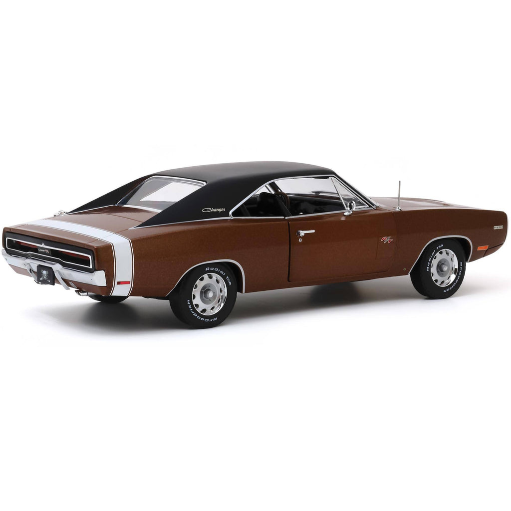 1970 Dodge Charger R/T Dark Burnt Orange Metallic with Black Top 1/18 Diecast Model Car U7350