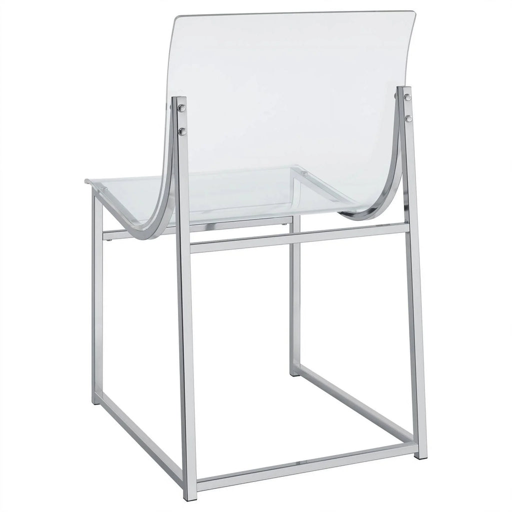 Modern Metal Acrylic Dining Side Chair L158227