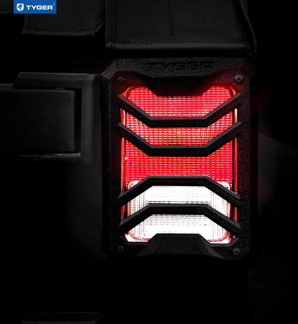 Tail Light Guards Pack of 2 Textured Black Cast Aluminum Alloy V884