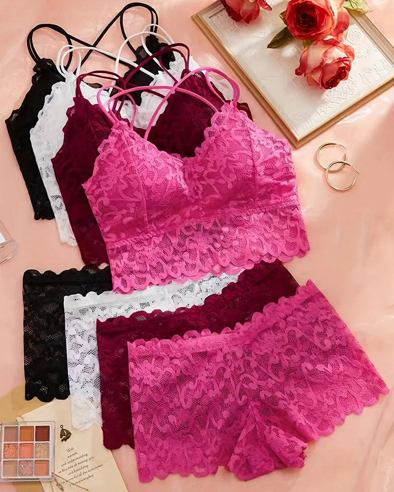 Lace Bralette & Panty Bundle W81090