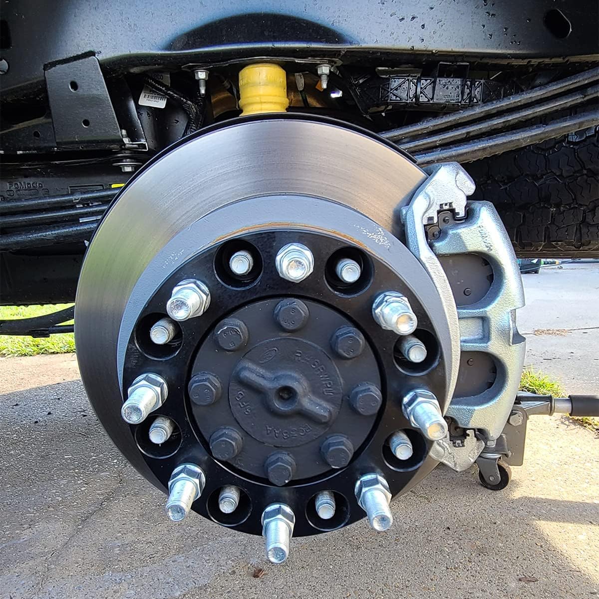 Black Forged 3 Inch Wheel Adapters 8x6.5 to 8x180 with 14x1.5 Studs, Pack of 2 Y9436