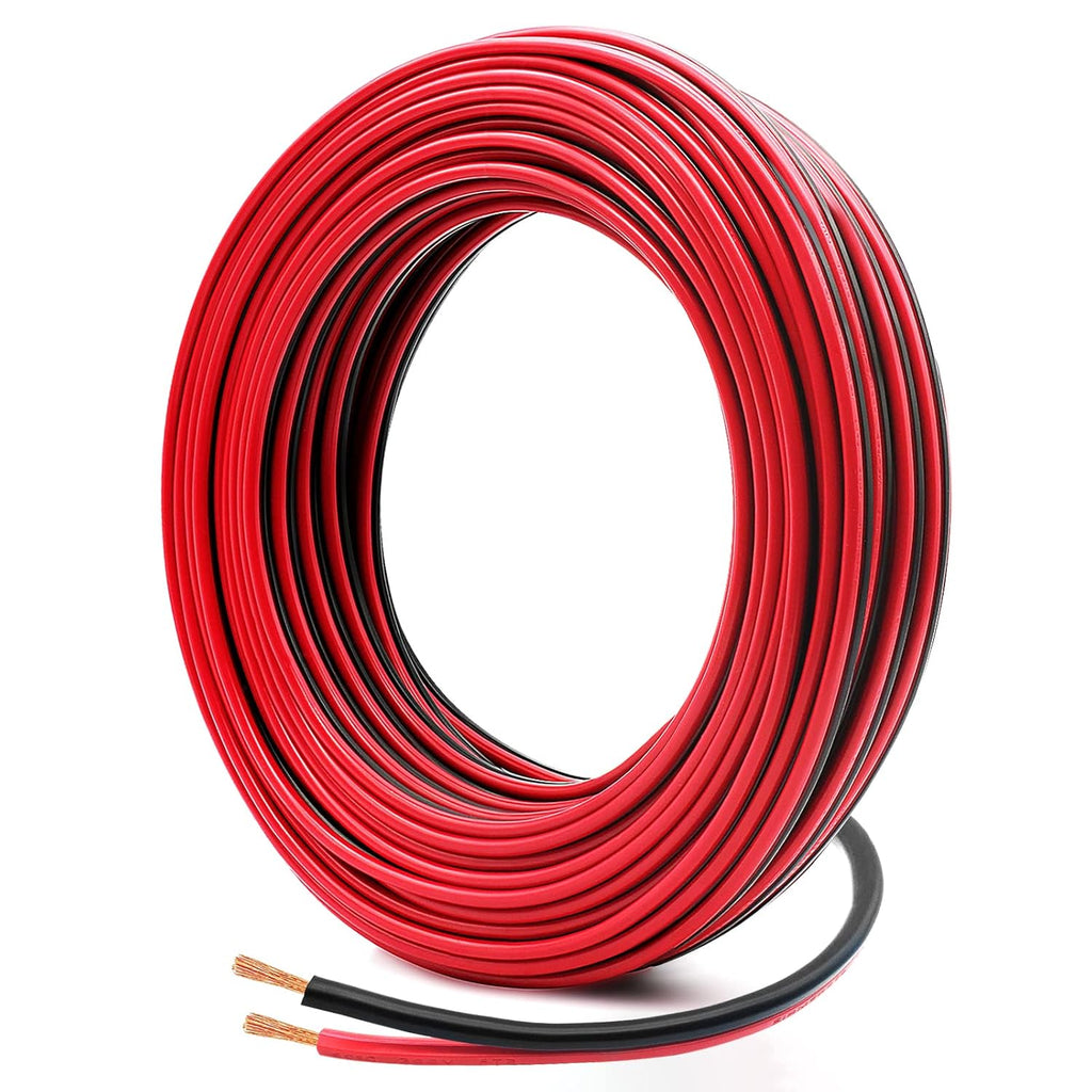 Red Black 100 Feet Low Voltage Landscape Lighting Wire B2240
