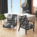 Upholstered Patterned Accent Chair and Arm Chair Z860830