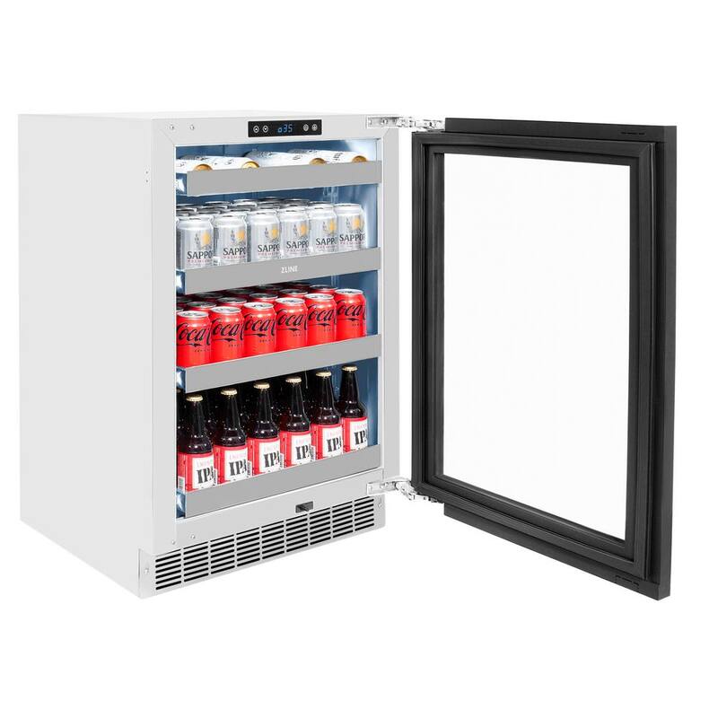 24 in. Single Zone 151-Can Panel Ready Beverage Fridge with Glass Door N7052