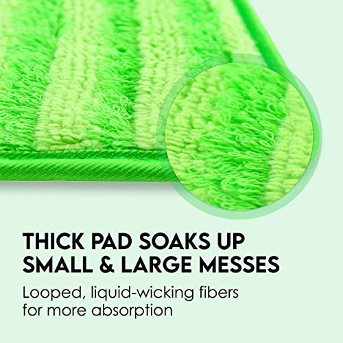 Microfiber Mop Pads 4 Pack Reusable Washable Cloth Mop Head 18 Inch Z88220