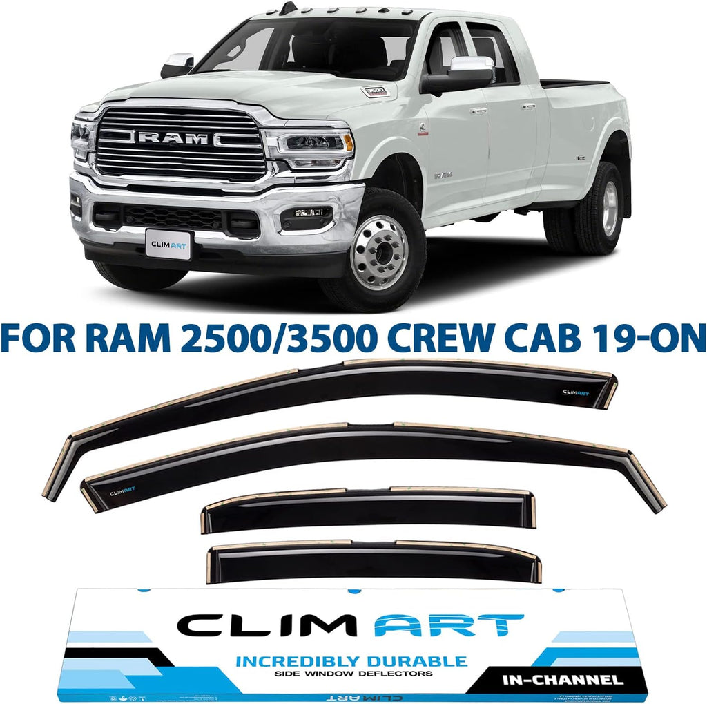Dark Smoke 4pcs In-Channel Window Deflectors Q5647