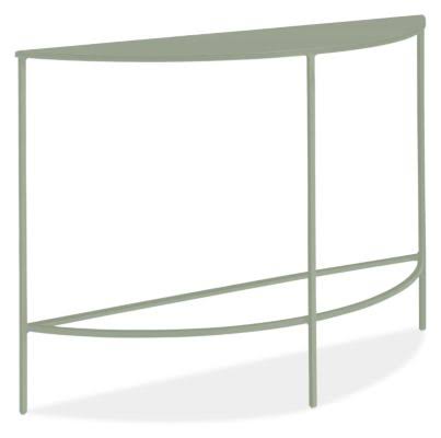 Sage Green Grey Slim Half-Round Console Table R9599