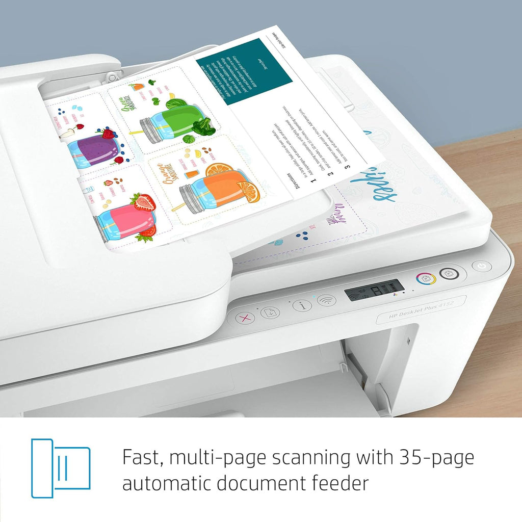 Renewed HP DeskJet Plus 4152 Wireless All-in-One Color Inkjet Printer C703