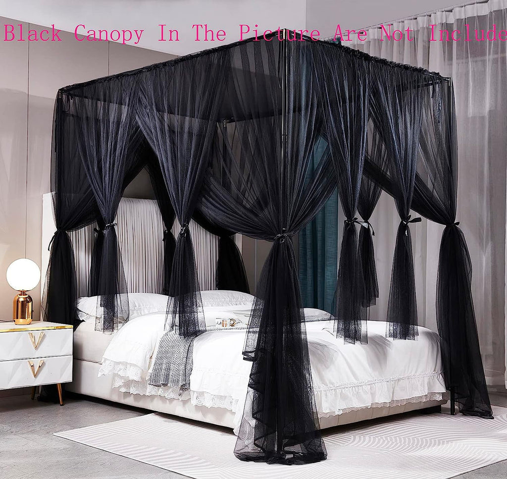 Queen Size Black Canopy Bed Frame S227808