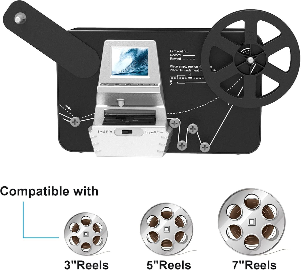 8mm Super 8 Film Scanner Converter with 2.4 LCD B87689