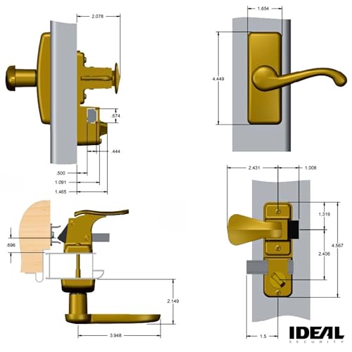 Satin Nickel Door Lever with Deadbolt Lock 2-Piece Set T70290