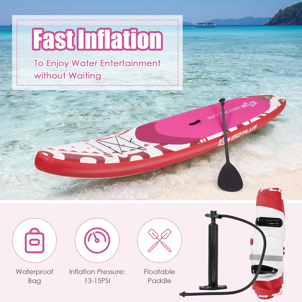 10.5' Inflatable Stand Up Paddle Board with Carry Bag T88106