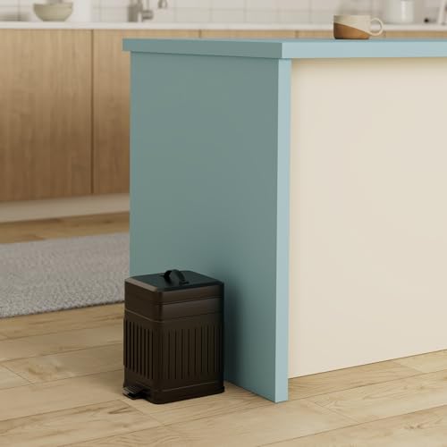 Small 5L Stainless Steel Trash Can with Lid and Step Pedal R829