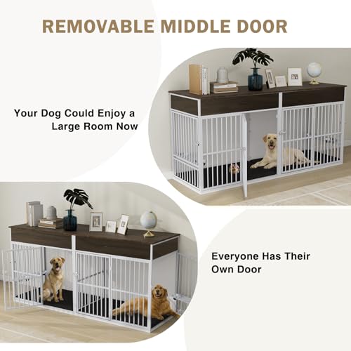 Brown Wooden Dog Crate Furniture H166