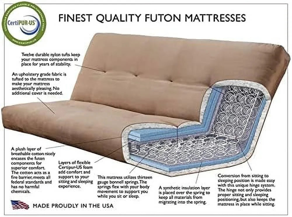 Full Size Linen Futon Mattress N86439