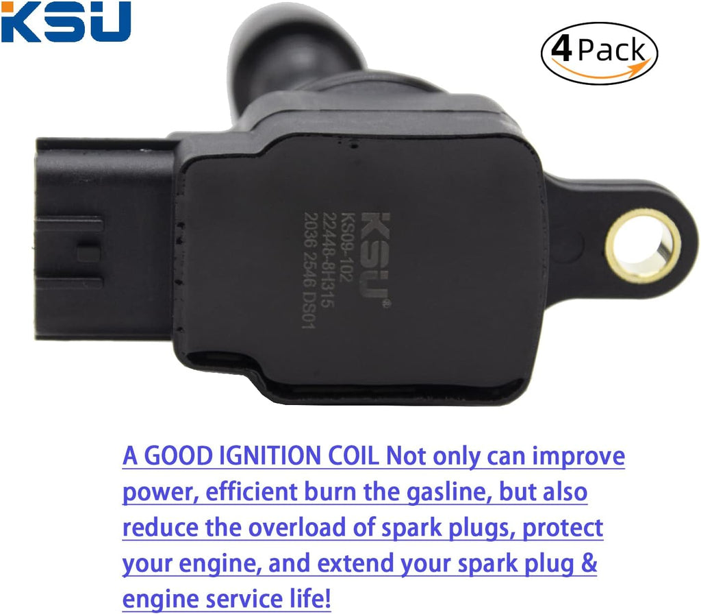Ignition Coil Pack of 4 Compatible with Nissan 2.5L L4 Q97629