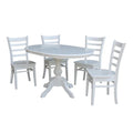 36" Round Dining Table with 4 Chairs - 5 Piece Set B6415