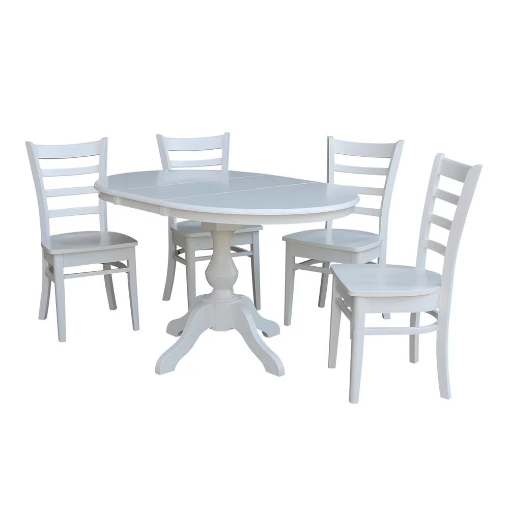 36" Round Dining Table with 4 Chairs - 5 Piece Set B6415