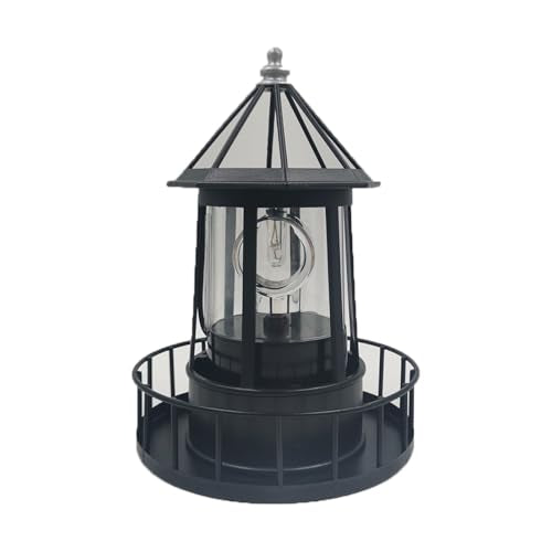 Black IP66 Waterproof Solar LED Lighthouse W84789