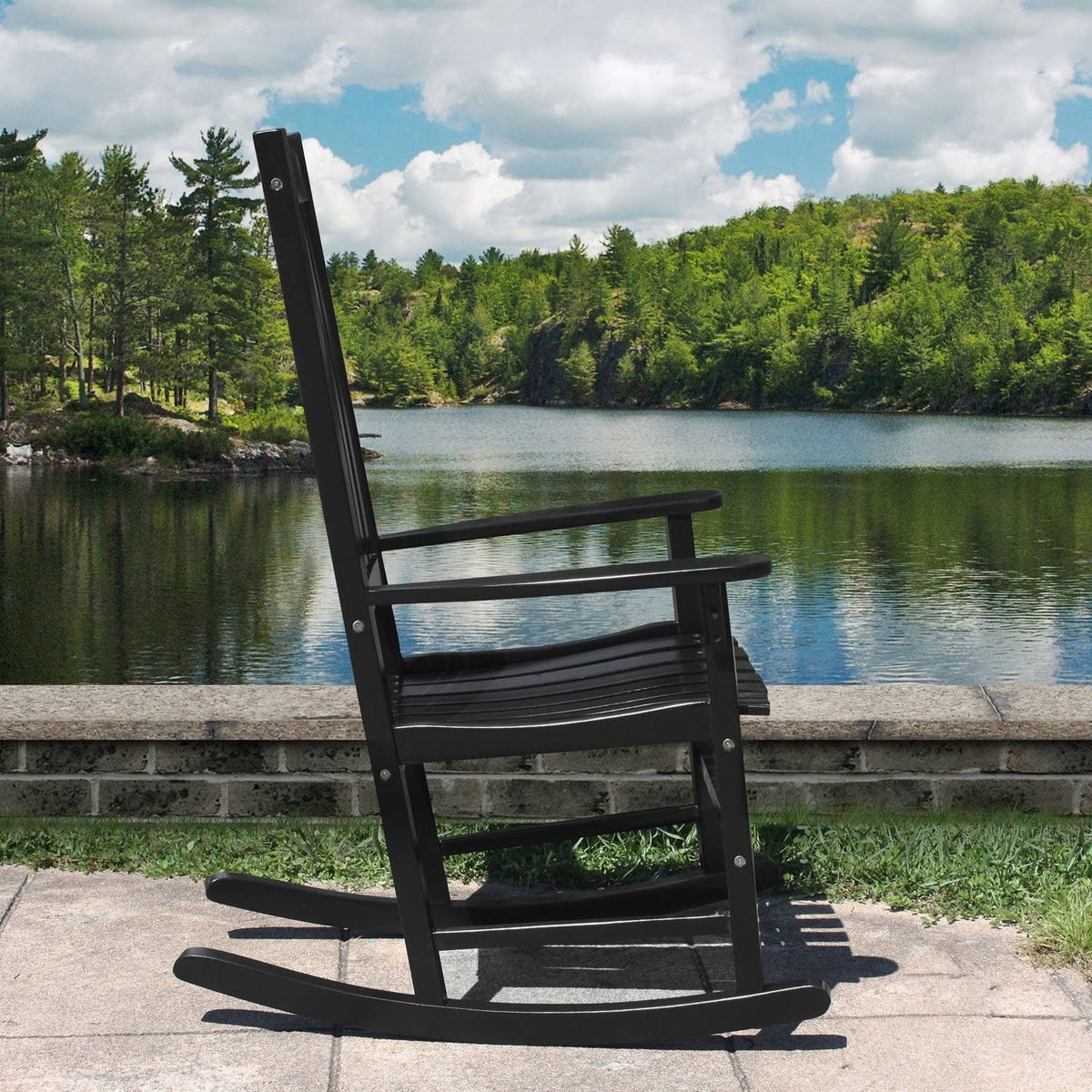 Black Acacia Hardwood Outdoor Rocking Chair M3336