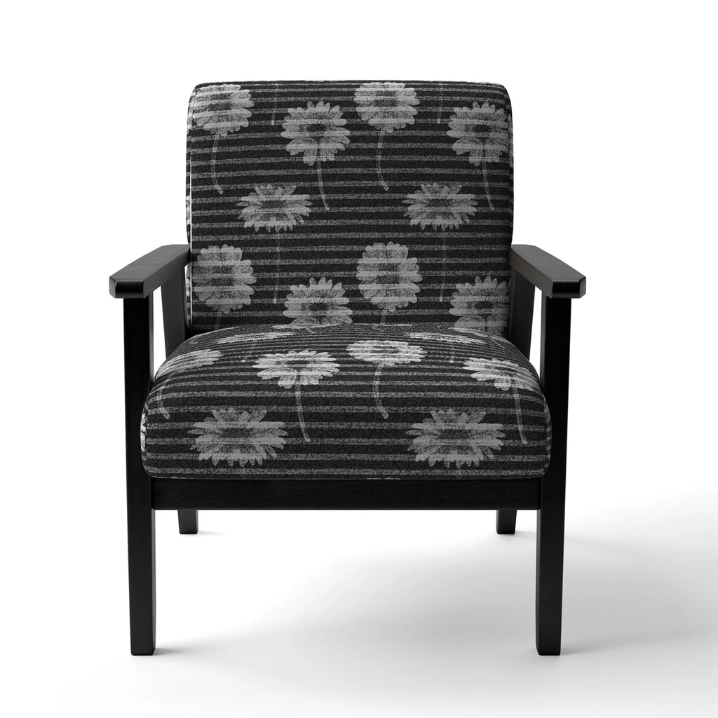 Upholstered Patterned Accent Chair and Arm Chair Z860830