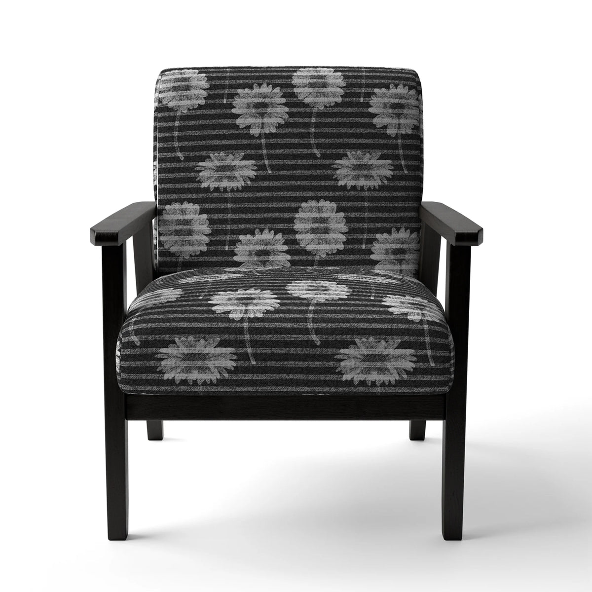 Upholstered Patterned Accent Chair and Arm Chair Z860830
