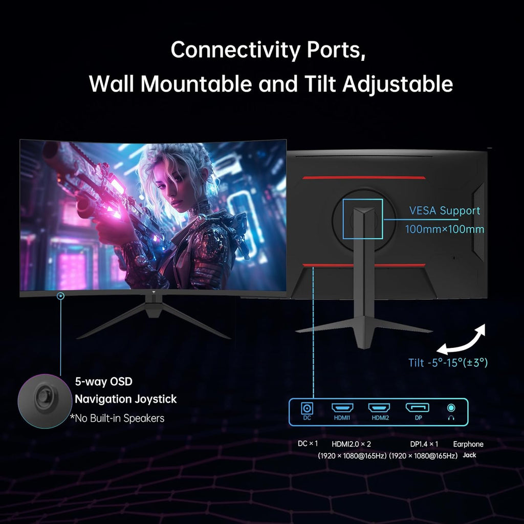 32 Inch FHD 1080p Curved Gaming Monitor X655