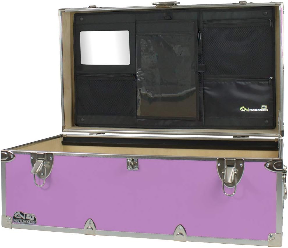Camping Storage Chest with Lid Stay 32 x 18 x 13.5 Inches Red Q7152