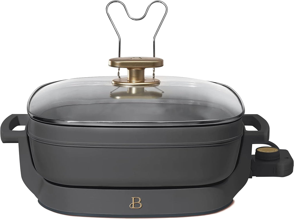 5-in-1 Electric Expandable Skillet, Oyster Gray, Up to 7 QT Q95521