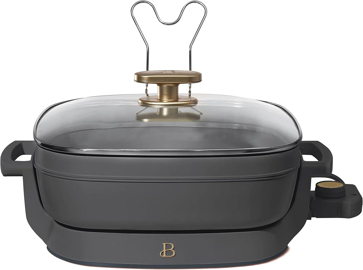 5-in-1 Electric Expandable Skillet, Oyster Gray, Up to 7 QT Q95521