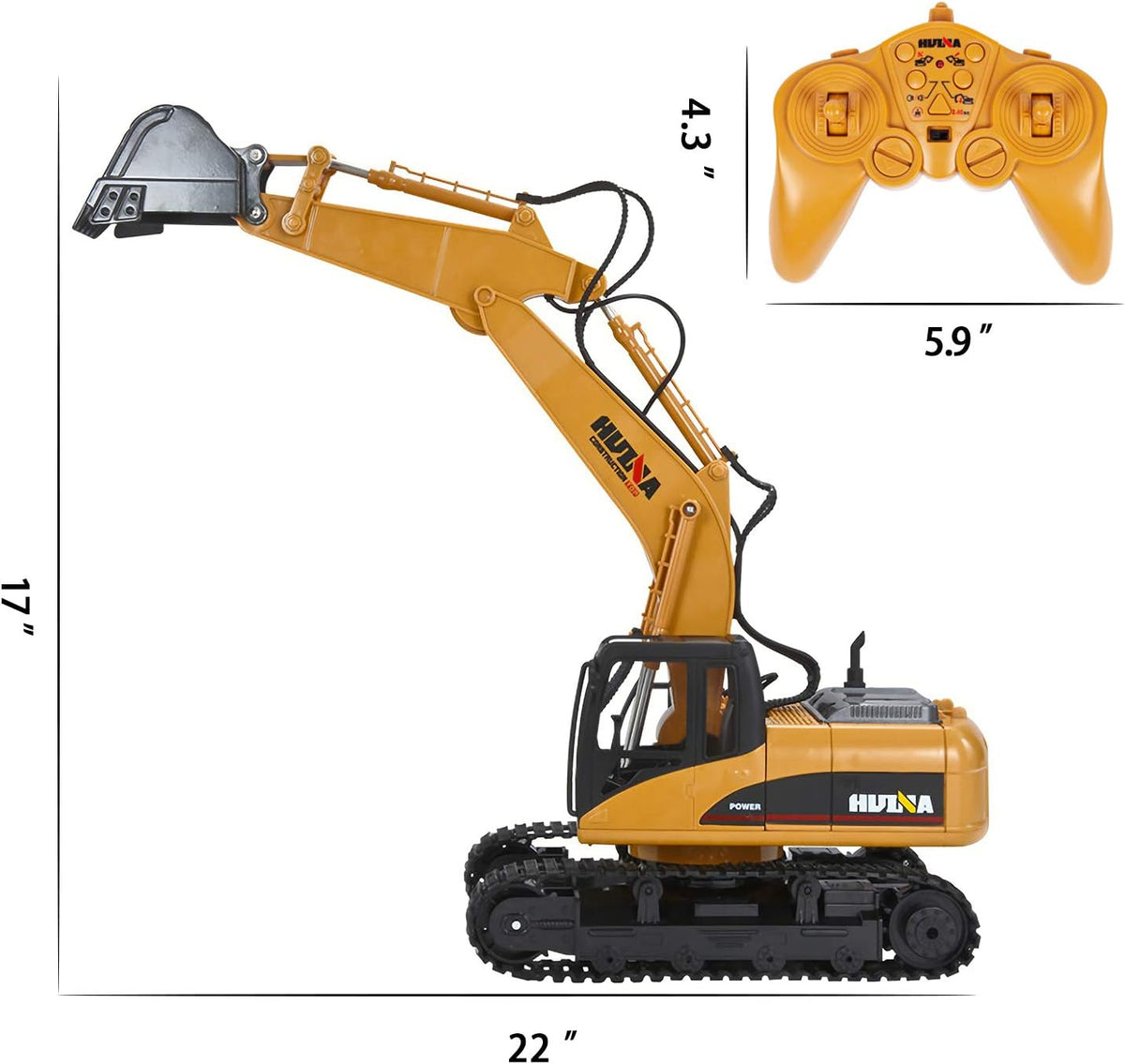 Remote Control Excavator Toy 1/14 Scale 15 Channel RC Excavator A828