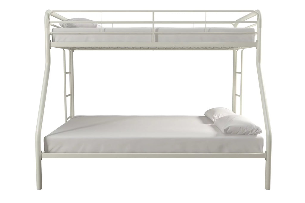 Black Twin over Full Metal Bunk Bed with Ladders R9646