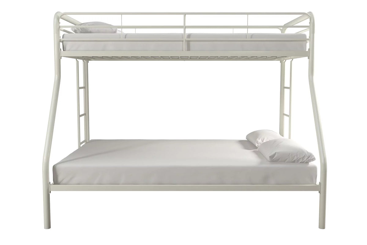 Black Twin over Full Metal Bunk Bed with Ladders R9646