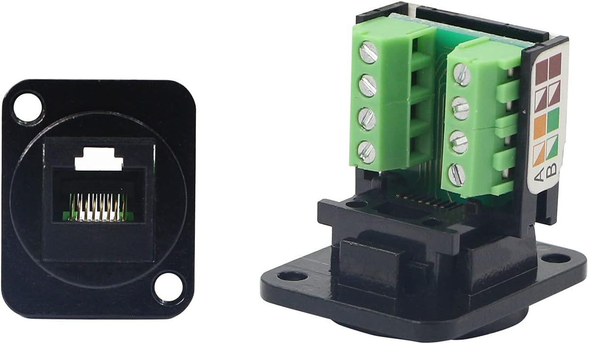 Black RJ45 Panel Mount Keystone Jack A996979