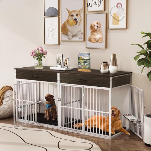 Brown Wooden Dog Crate Furniture H166