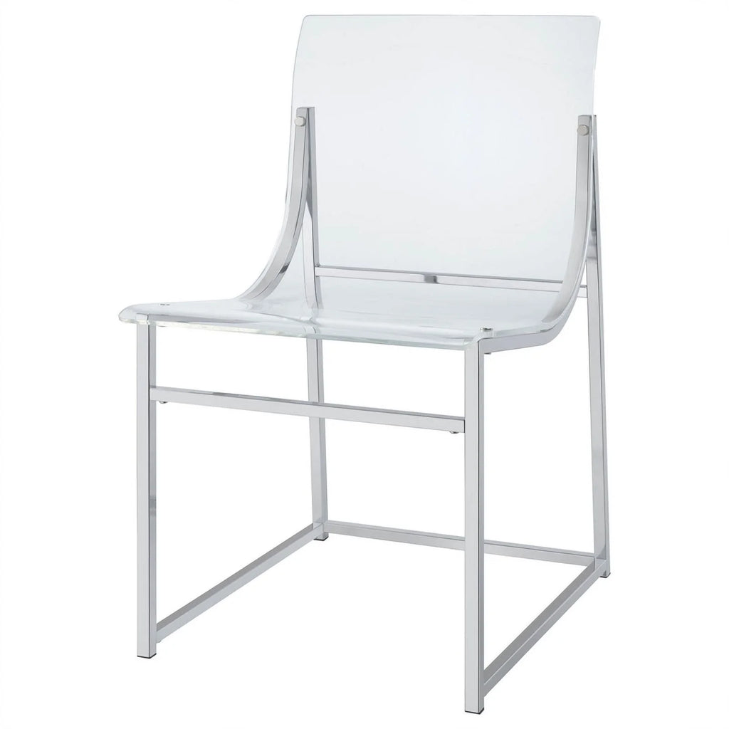 Modern Metal Acrylic Dining Side Chair L158227